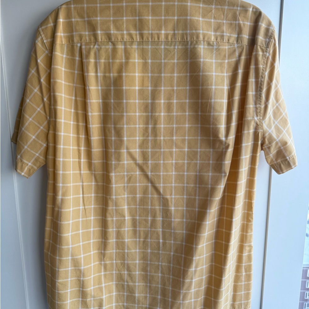Vince Yellow Checkered Men's Shirt - Picture 3 of 3